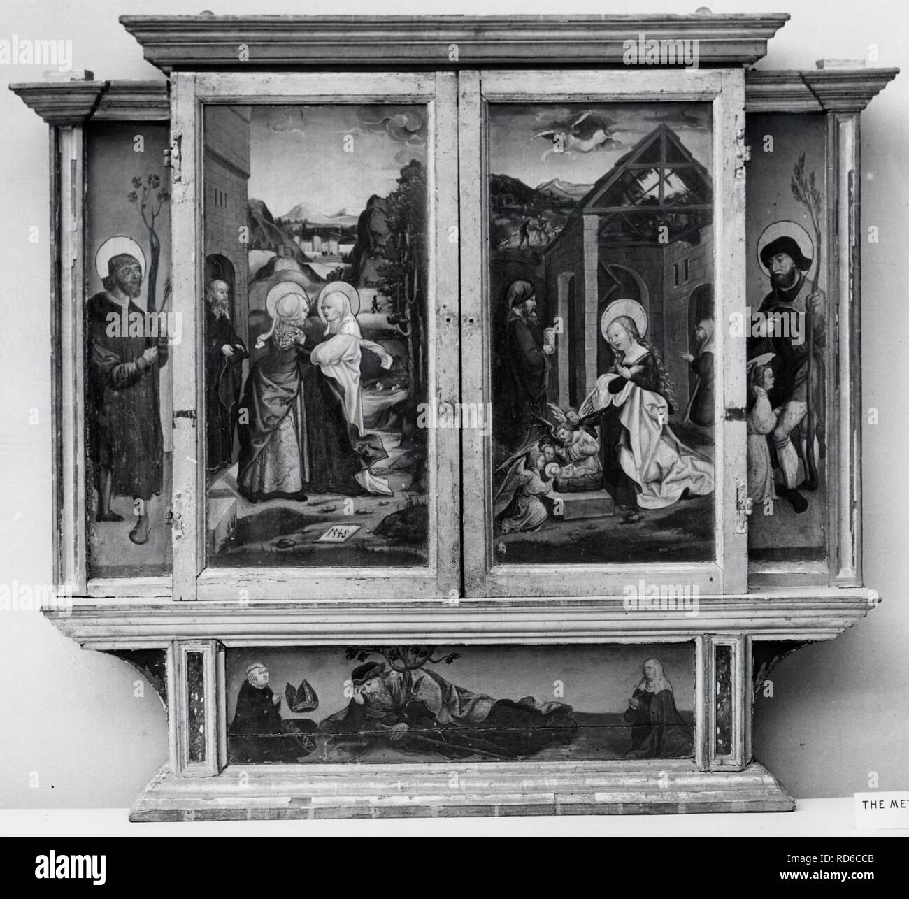 Altarpiece with scenes from the life of the Virgin Stock Photo - Alamy