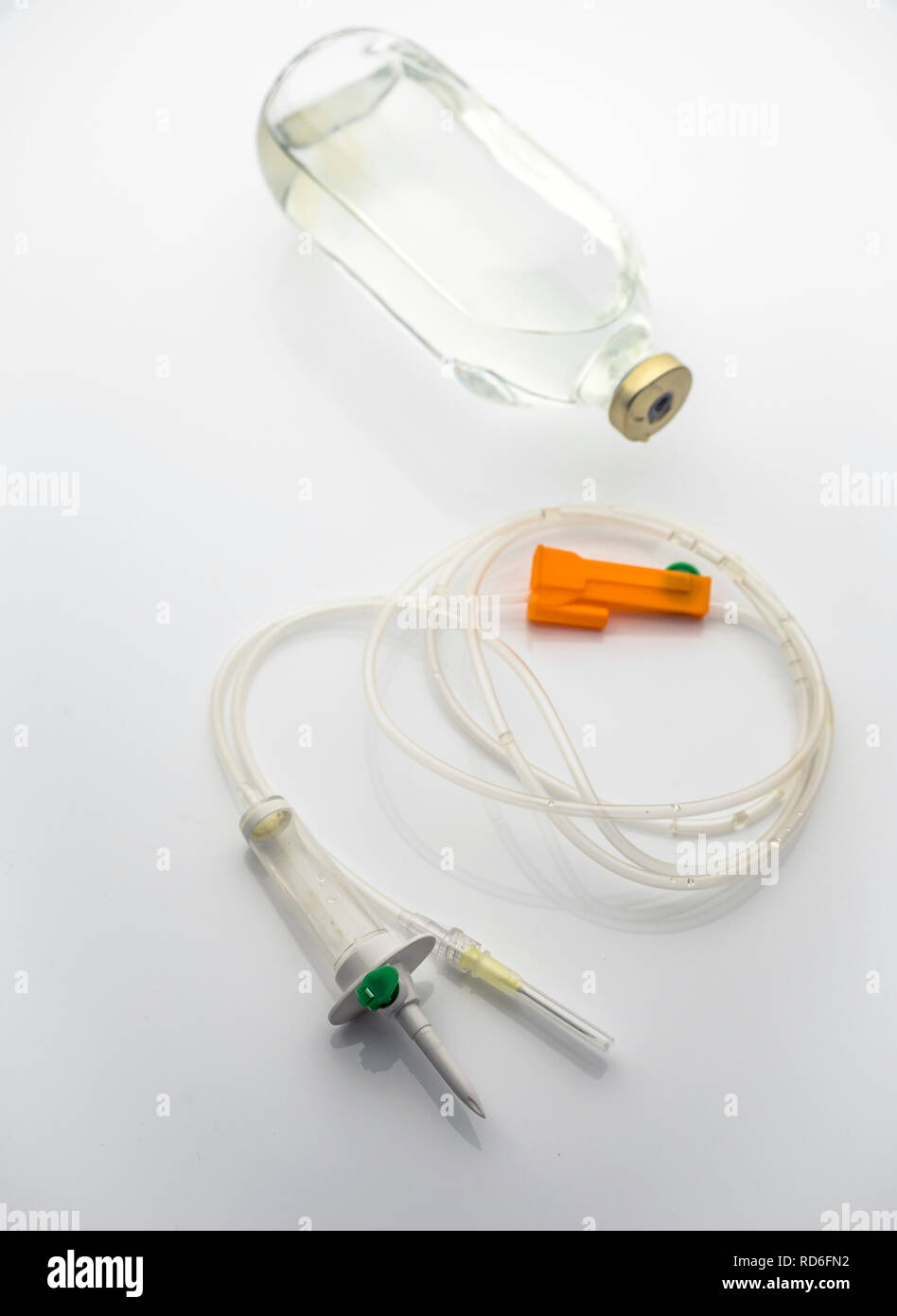 Physiological serum drip irrigation equipment, conceptual image Stock Photo