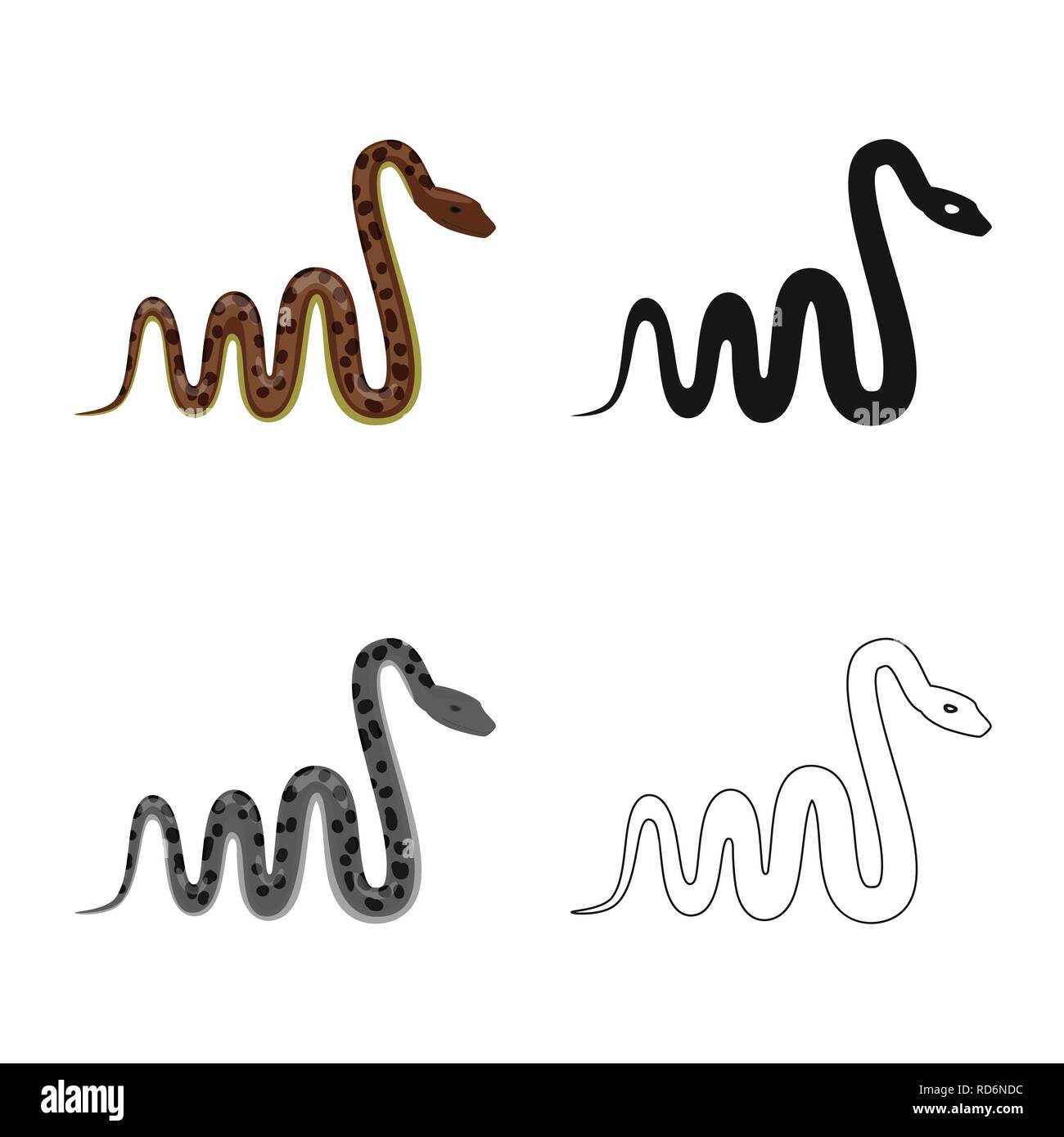 Large python snake Stock Vector Images - Alamy