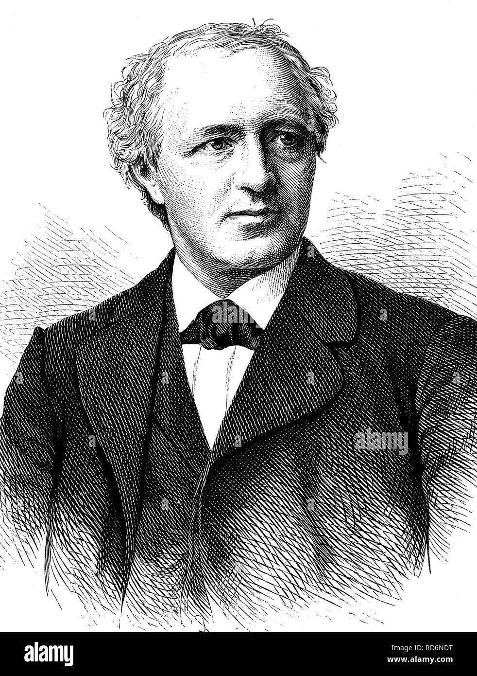Christian Wilhelm Ludwig von Abeken, 1826-1890, Saxon Minister of Justice, historical illustration, circa 1886 Stock Photo