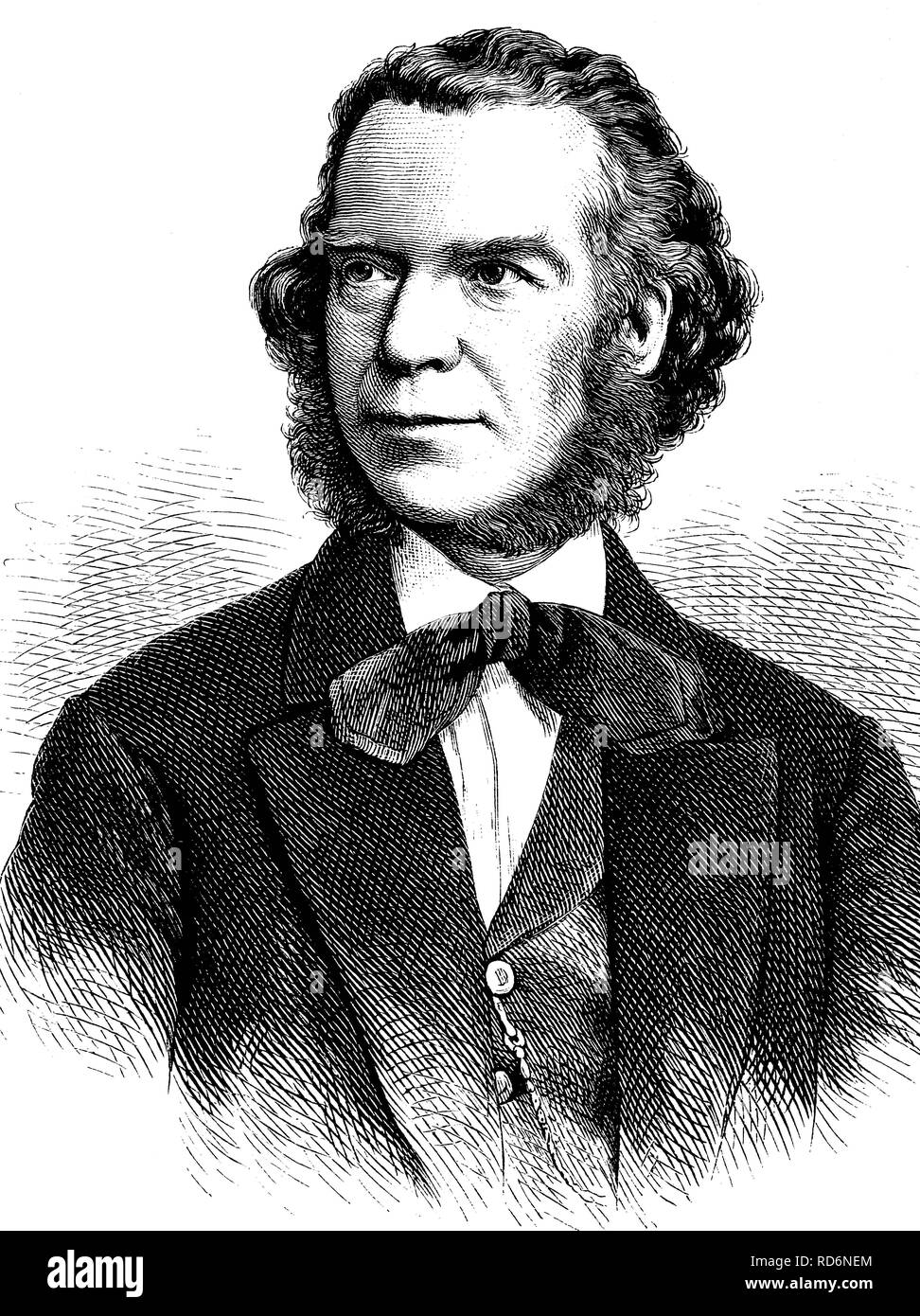 Professor Carl Reinecke, 1824-1910, German composer and conductor, historical illustration, circa 1886 Stock Photo