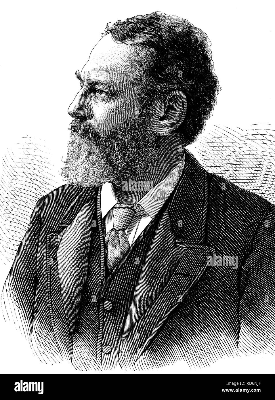 George Pendleton, 1825-1889, Minister of the United States in Berlin, historical illustration, circa 1886 Stock Photo