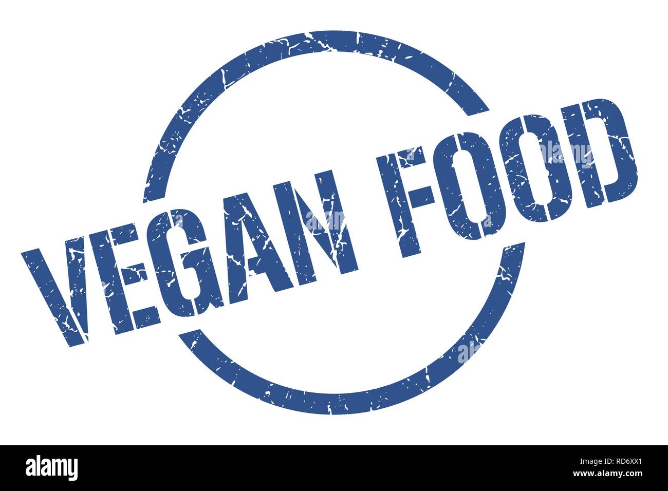 vegan food blue round stamp Stock Vector Image & Art - Alamy