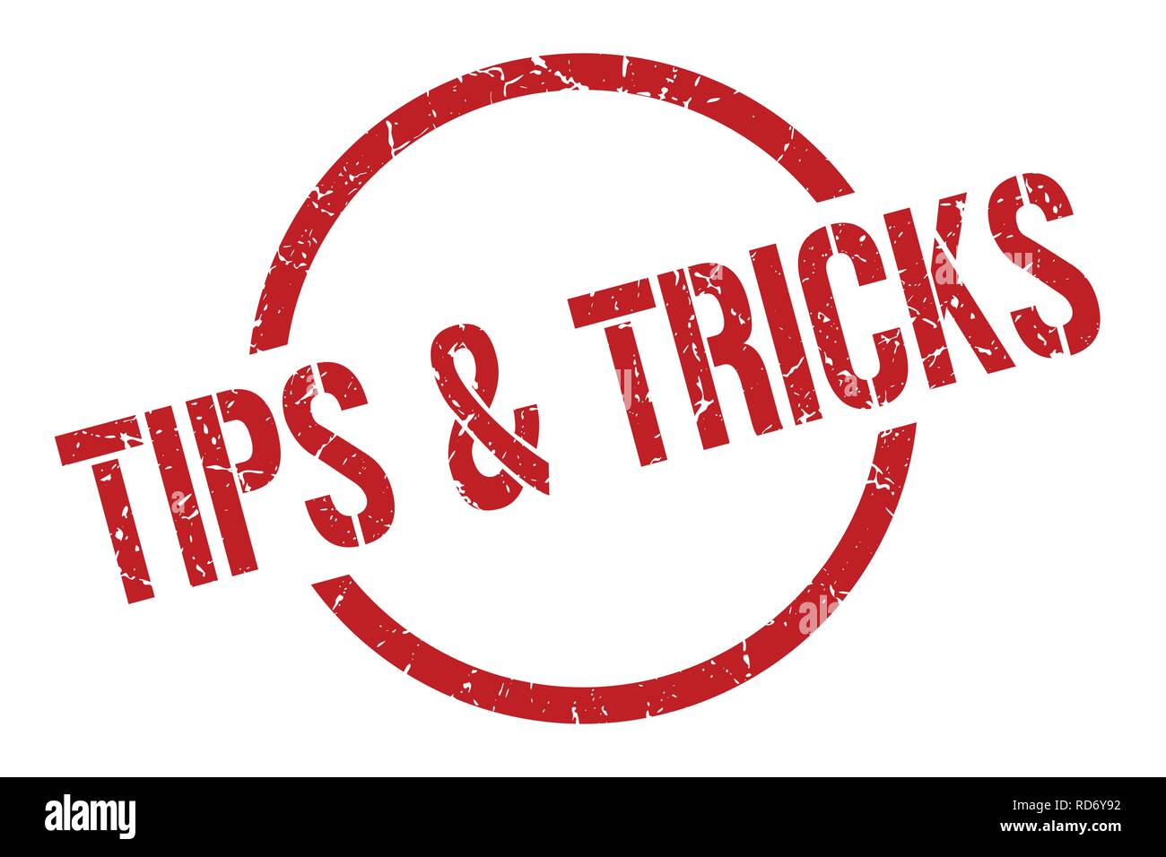 tips & tricks red round stamp Stock Vector Image & Art - Alamy