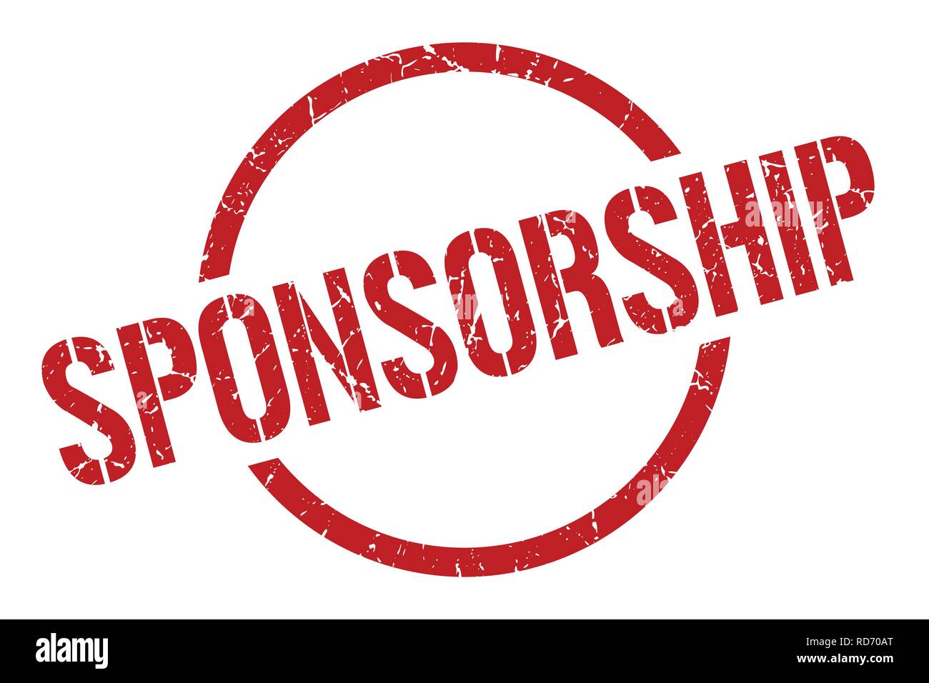 sponsorship red round stamp Stock Vector Image & Art - Alamy