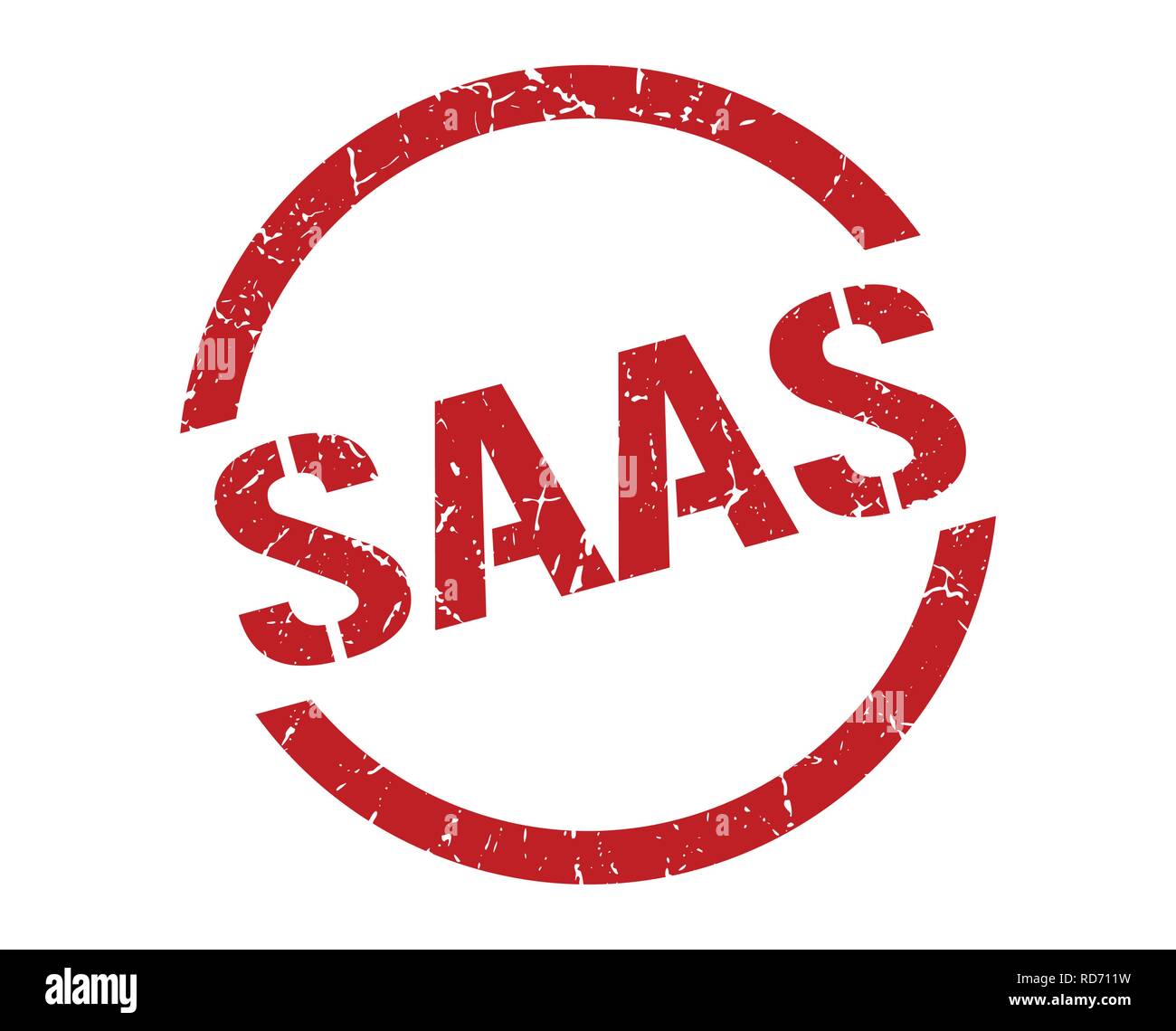saas red round stamp Stock Vector Image & Art - Alamy