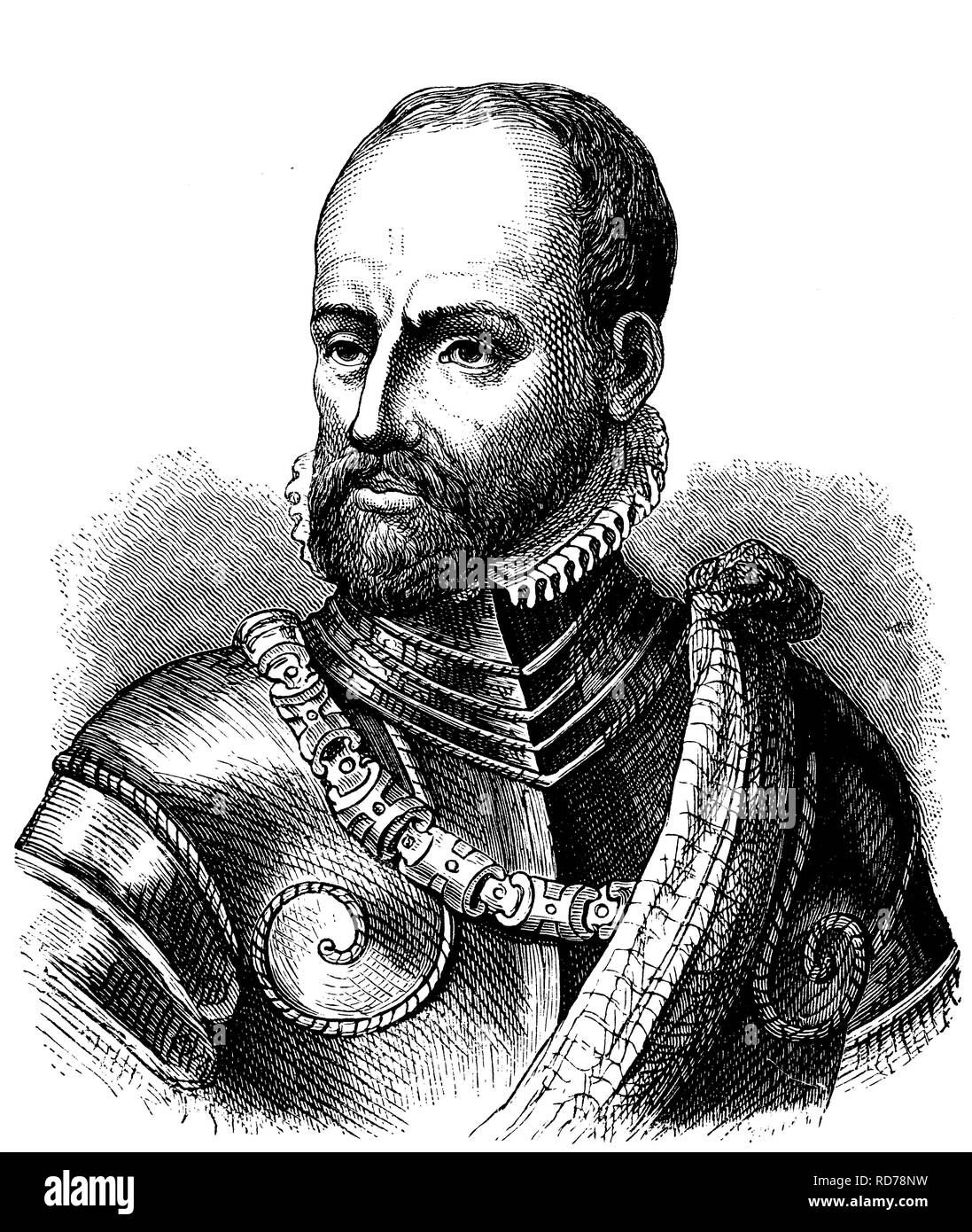 Philippe de Montmorency, Count of Horn, 1518 - 1568, Dutch admiral, freedom fighter, knight of the Order of the Golden Fleece Stock Photo