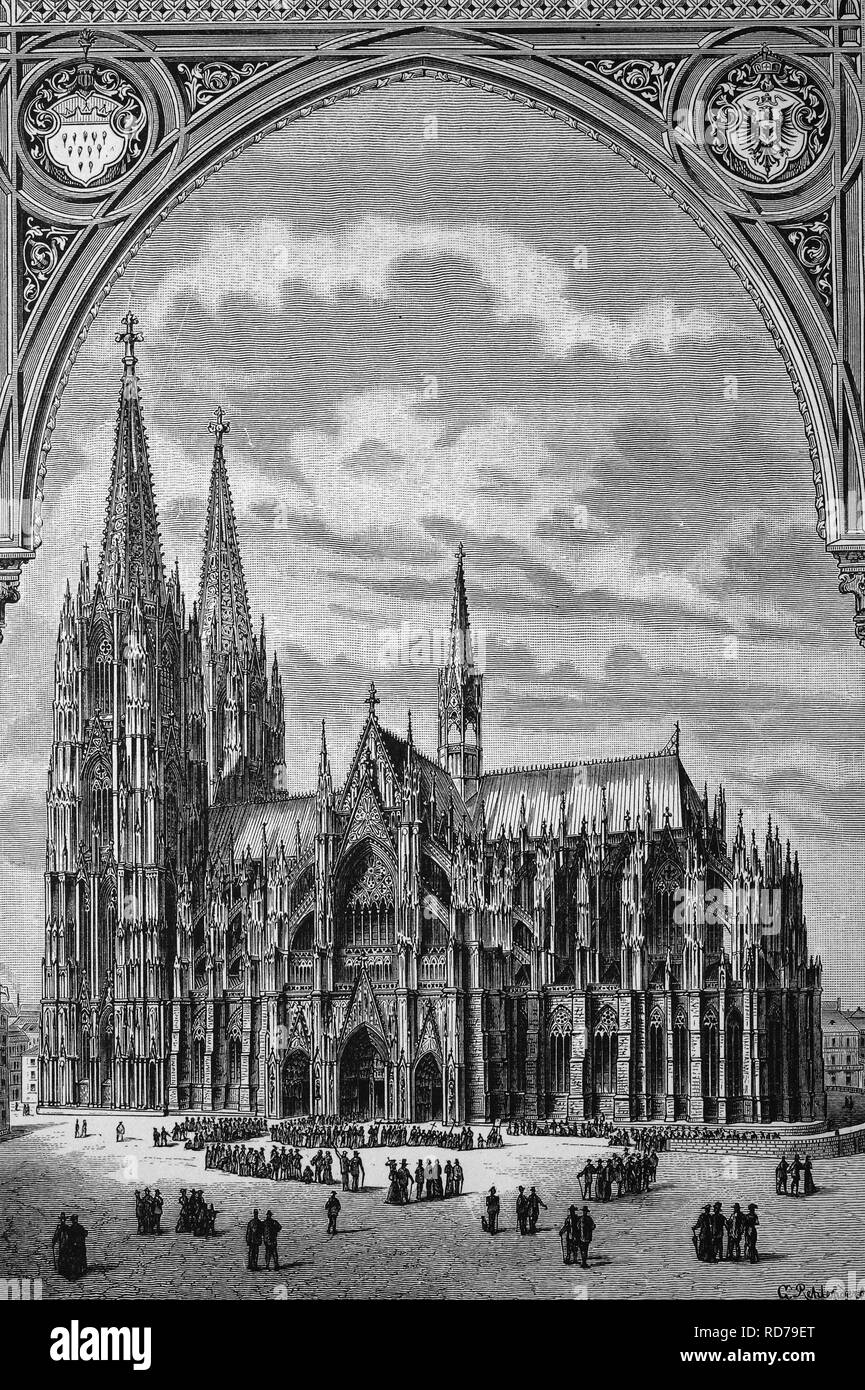 Photo Vintage CDV Cathédrale De Cologne Par Anselm Schmitz - Tirage Albuminé Circa 1860