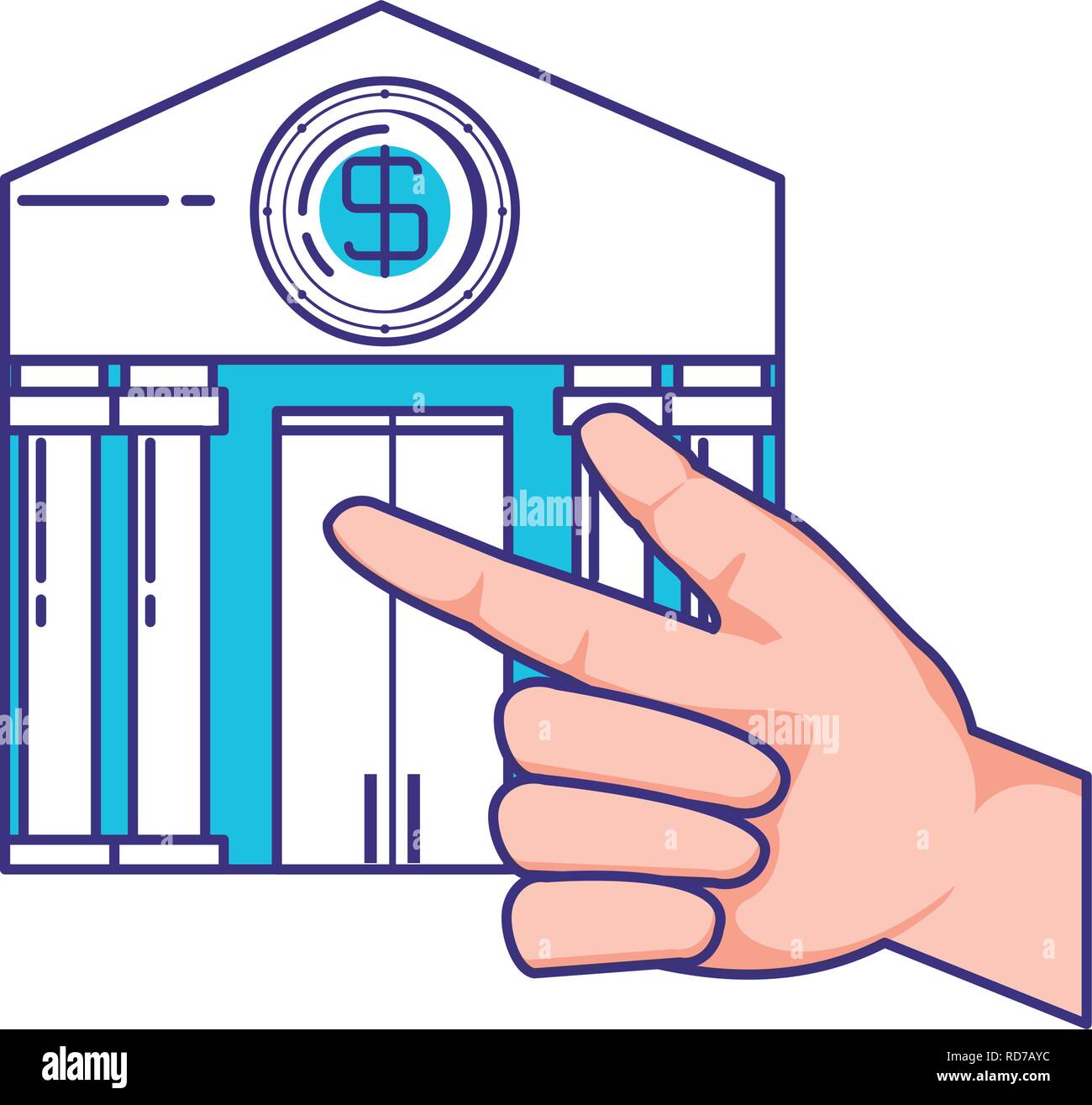 bank building isolated icon vector illustration design Stock Vector ...