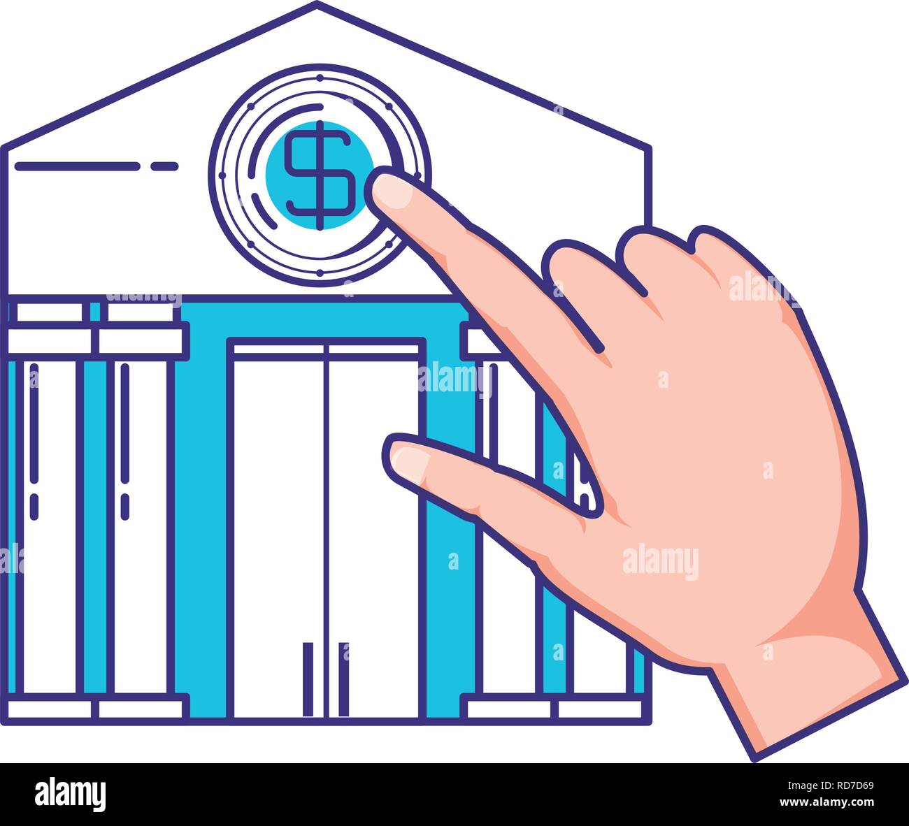 bank building isolated icon vector illustration design Stock Vector ...