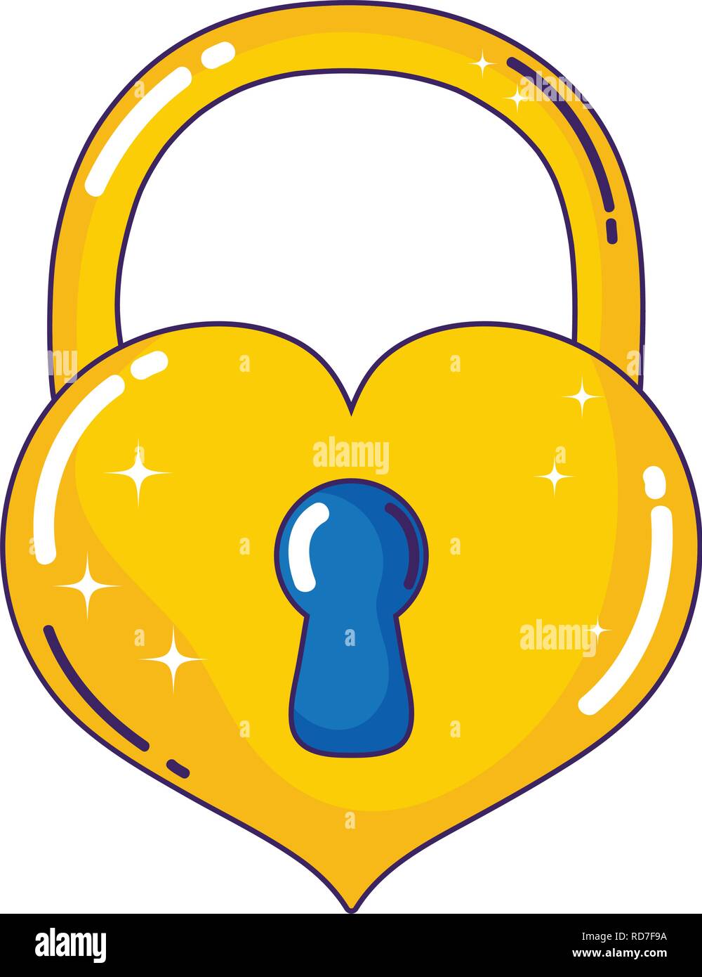 padlock with heart love icon Stock Vector Image & Art - Alamy