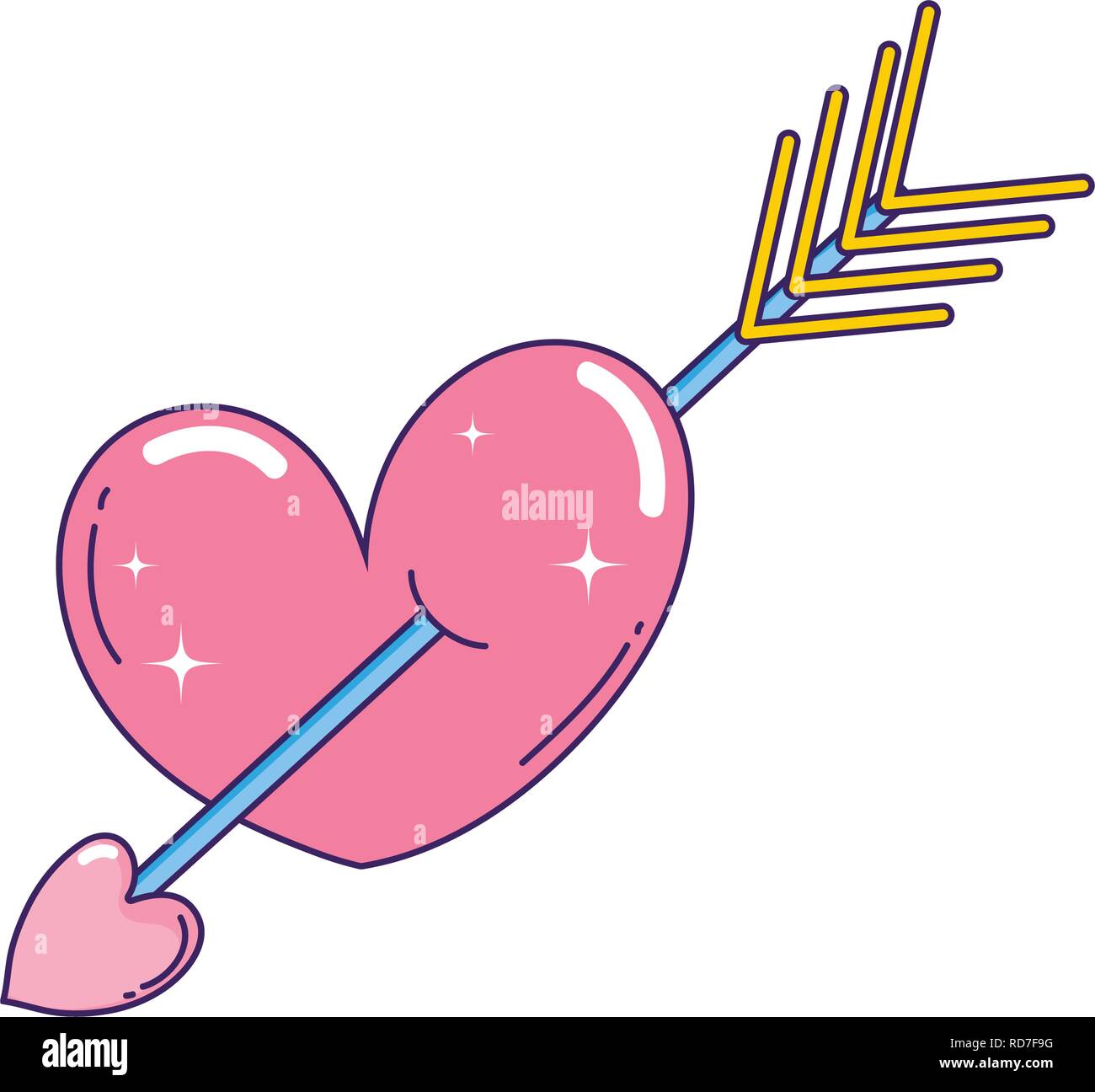 heart love with arrow Stock Vector Image & Art - Alamy