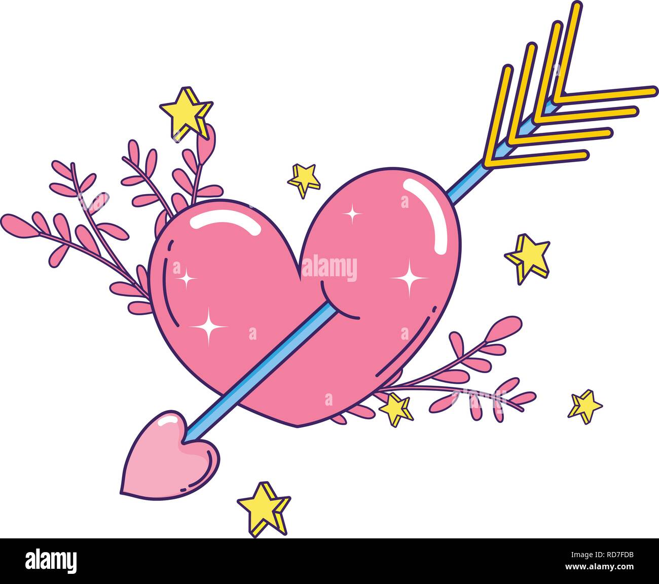 heart love with arrow Stock Vector Image & Art - Alamy