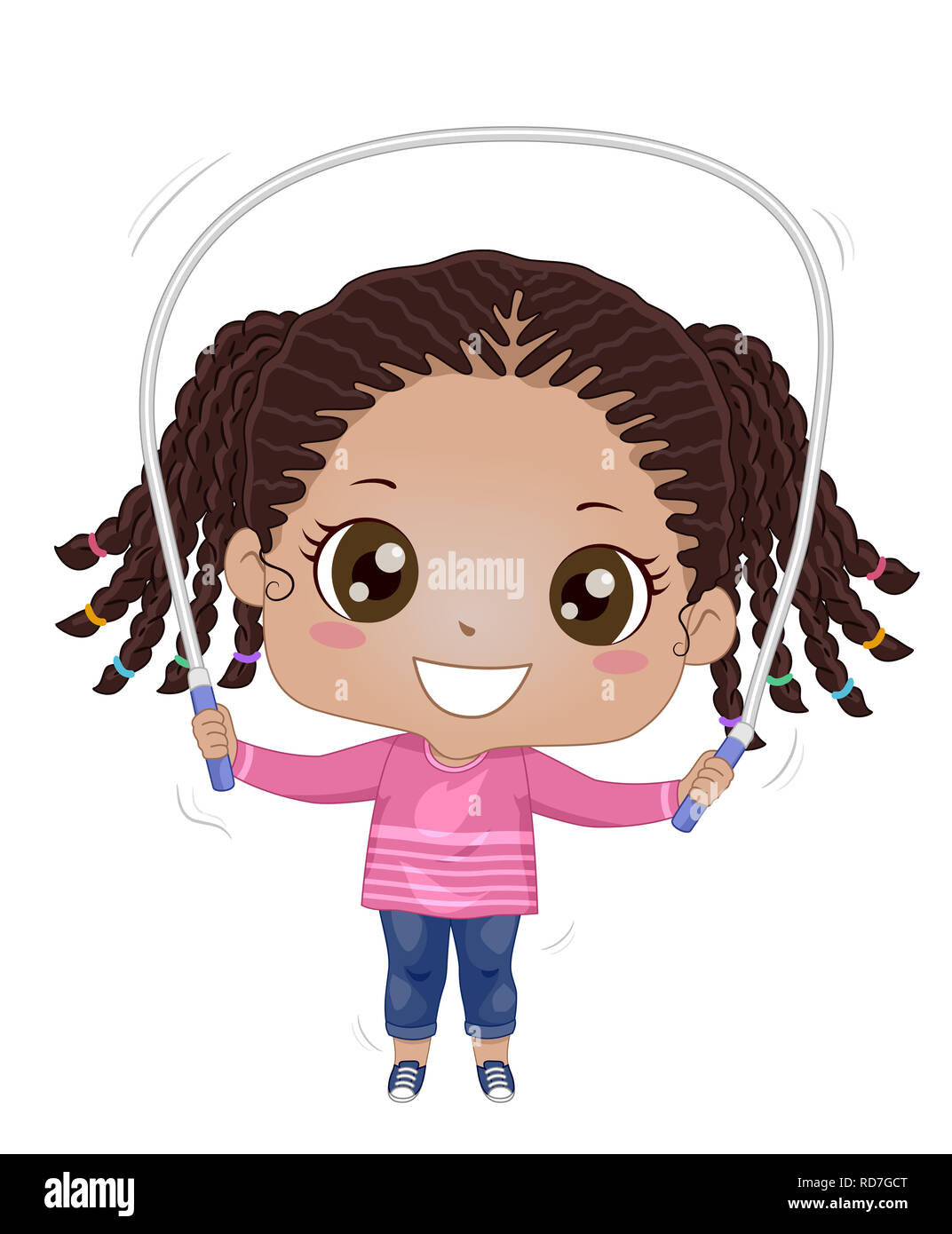 Girl jumping rope illustration hires stock photography and images Alamy