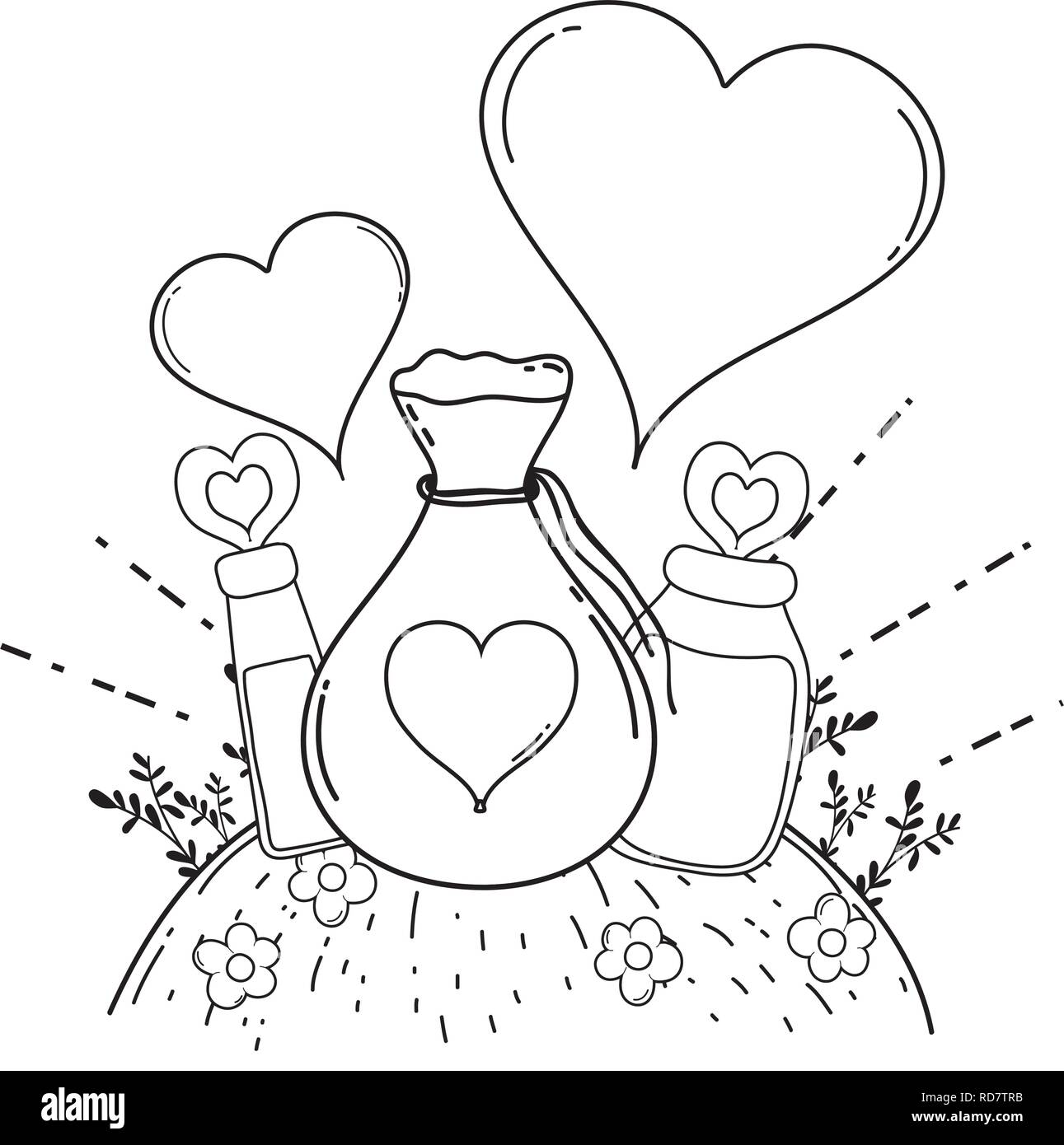 Potion bottles Black and White Stock Photos & Images - Alamy