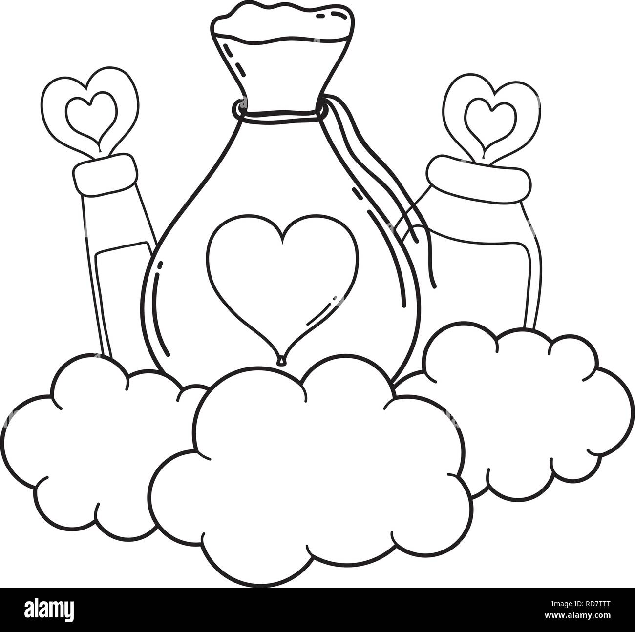 Potion bottles Black and White Stock Photos & Images - Alamy
