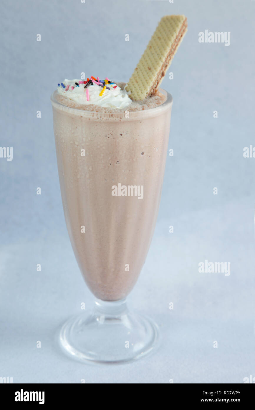 Chocolate Ice Cream Shake Stock Photo Alamy