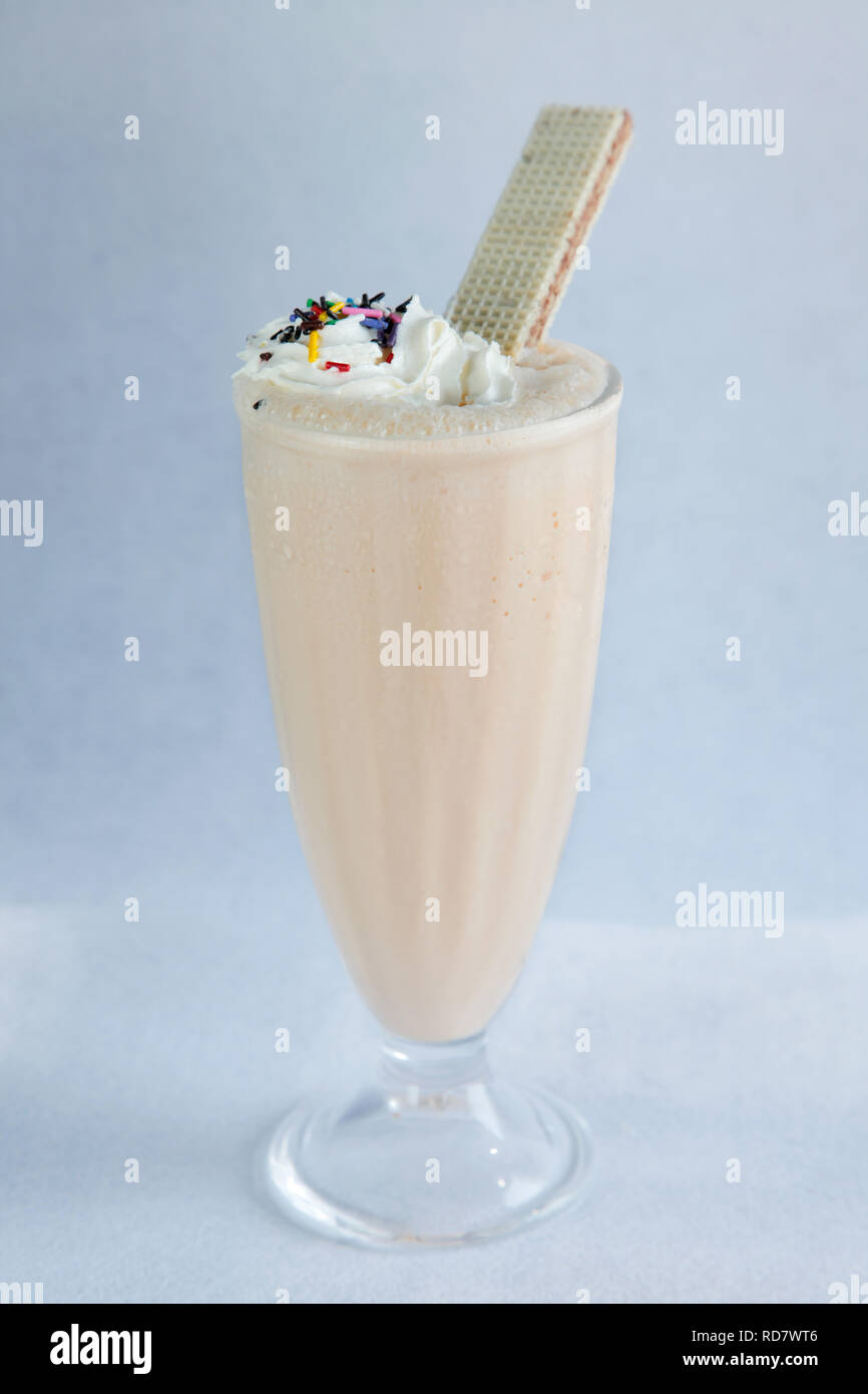Vanilla Coffee Ice Cream Shake Stock Photo Alamy