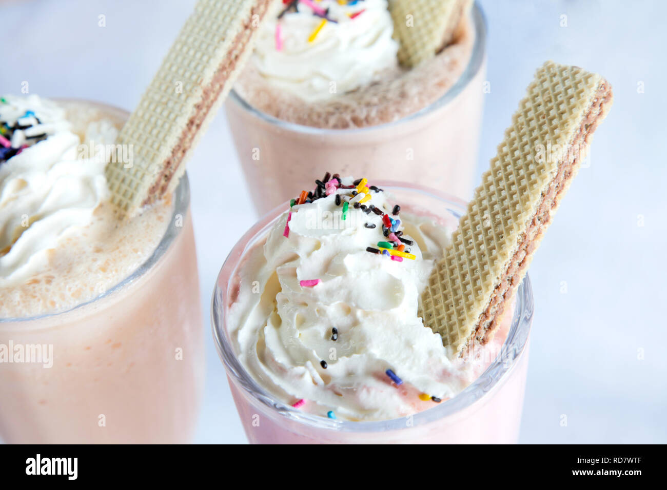 Ice Cream Shakes Stock Photo Alamy