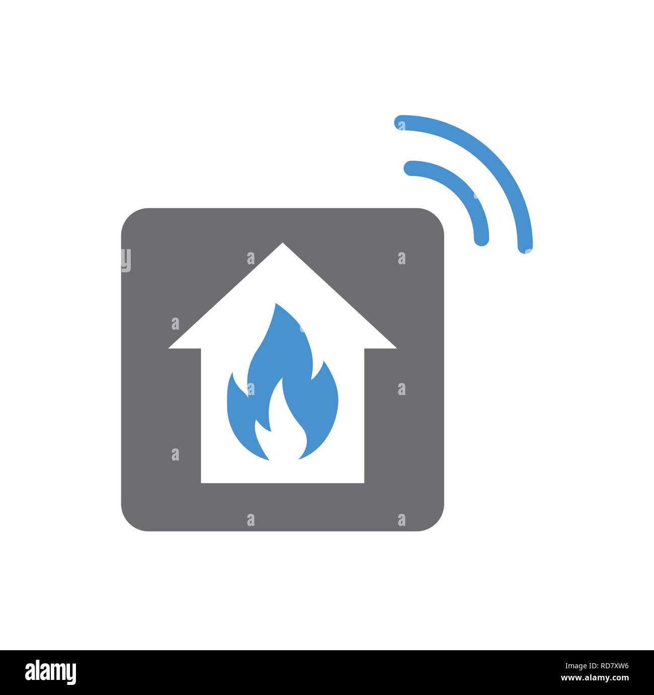 Smart fire alarm system icon on white background for graphic and web  design, Modern simple vector sign. Internet concept. Trendy symbol for  website design web button or mobile app Stock Vector Image