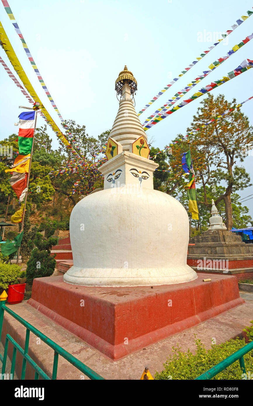 Shrine Complex Colorful Shrine in the Swayambhunath Shrine Complex in Kathmandu, Nepal ...