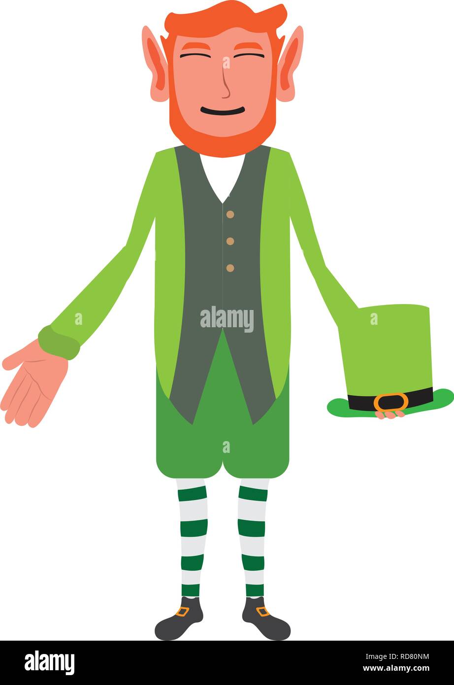 Happy irish elf Stock Vector Image & Art Alamy