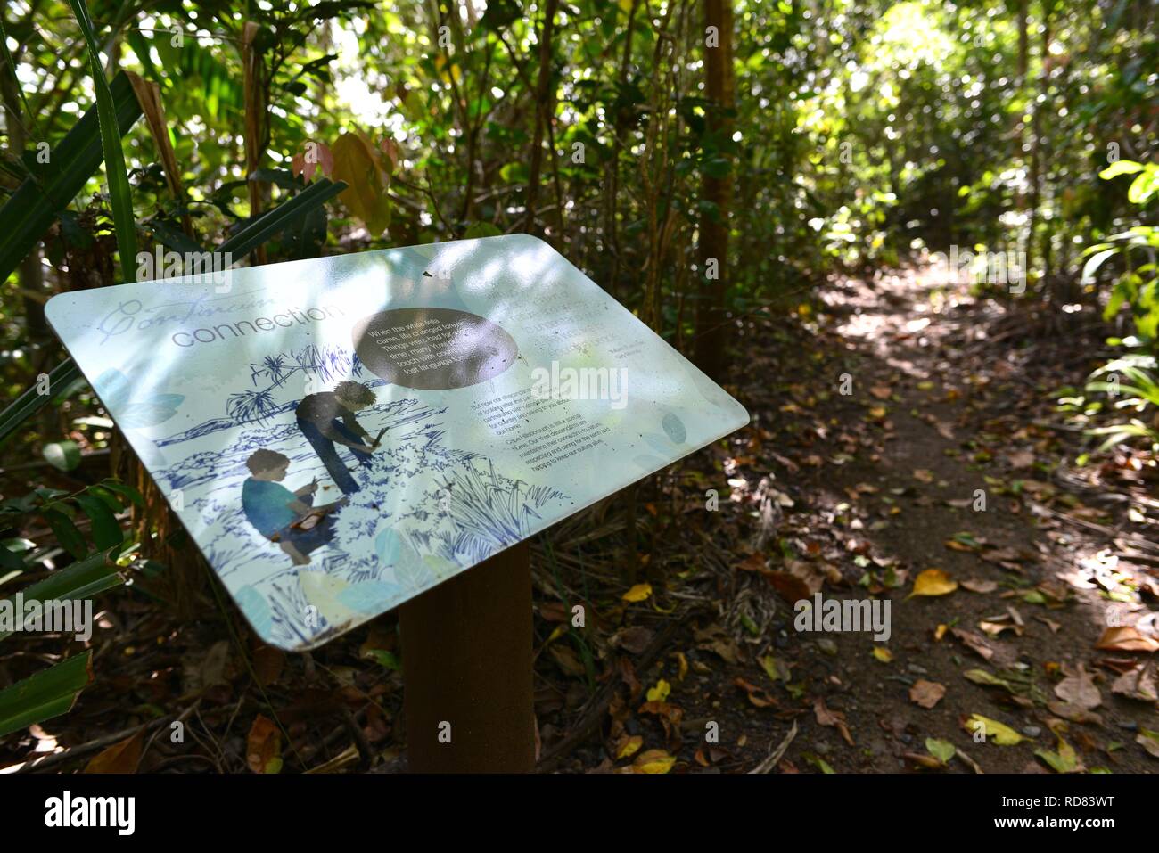 Yuibera Map Signs along the Yuibera trail at Cape Hillsborough National Park ...