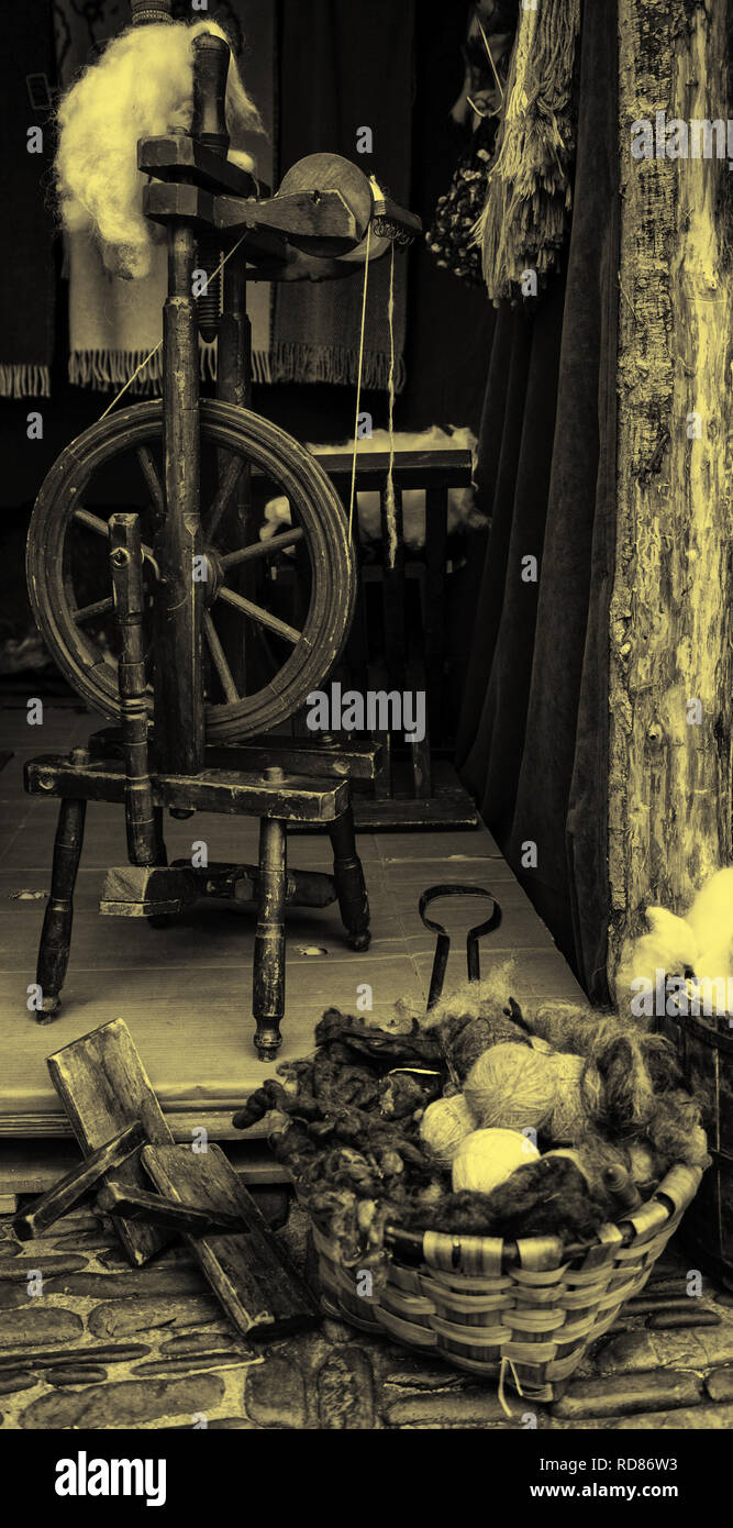 Tools For Making Wool Traditional Objects For Virgin Wool Stock