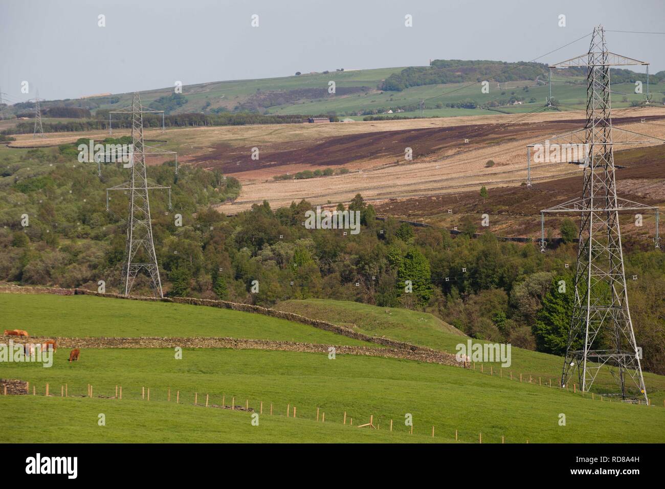 Electricity pylons , due to removed with the power lines put under