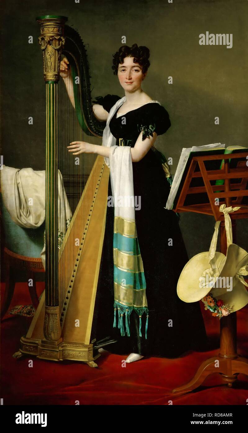 Portrait of Juliette de Villeneuve (1802-1840), niece of Julie Clary-Bonaparte. Museum: Musee du Louvre, Paris. Author: DAVID, JACQUES LOUIS. Stock Photo