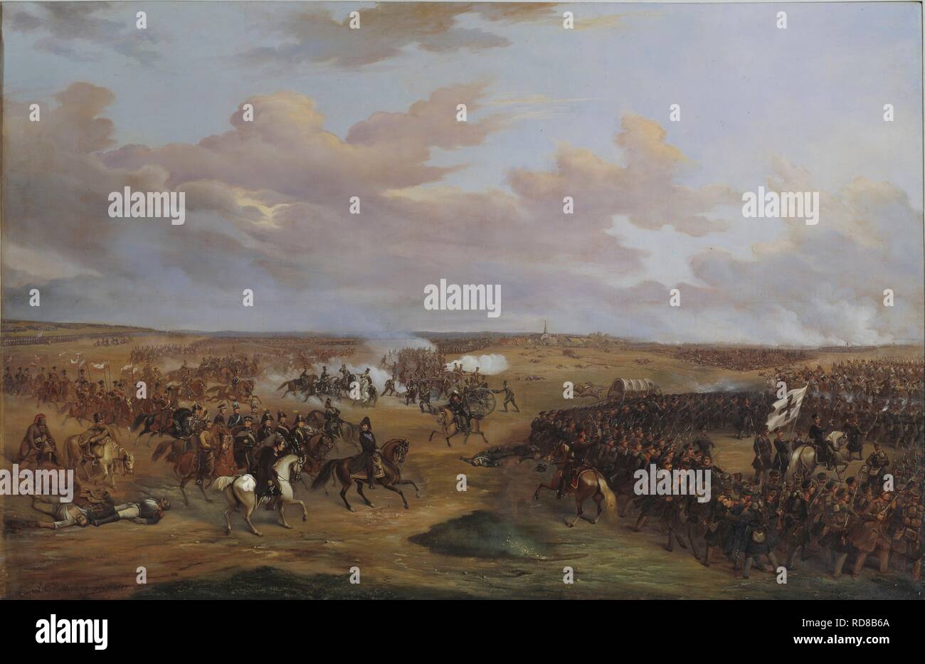 The Battle of Dennewitz on 6 September 1813. Museum: Nationalmuseum Stockholm. Author: ALEXANDER WETTERLING. Stock Photo