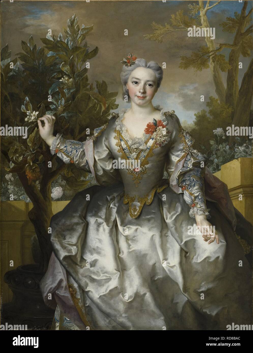 Louise Madeleine Bertin de Vaugien, comtesse de Montchal (1715-1793). Museum: PRIVATE COLLECTION. Author: Largillière, Nicolas, de. Stock Photo