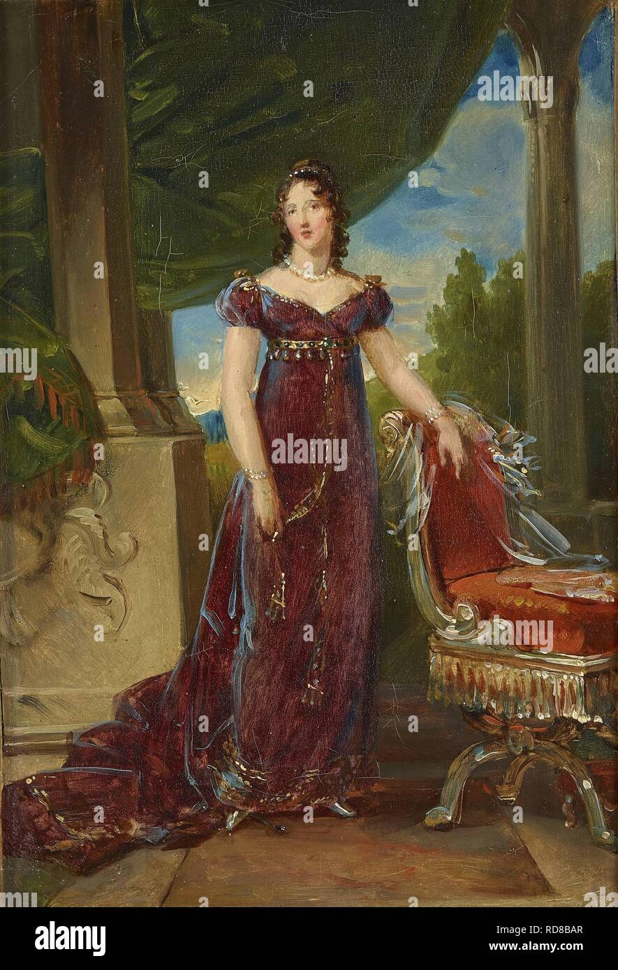 Princess Wilhelmine of Courland, Duchess of Sagan (1781-1839). Museum: Musée de l'Histoire de France, Château de Versailles. Author: GERARD, FRANÇOIS. Stock Photo