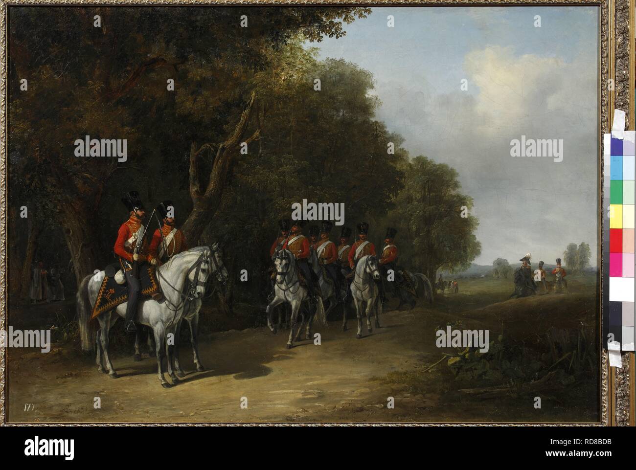 1st Squadron of the Life Guard Hussar Regiment on maneuvers. Museum