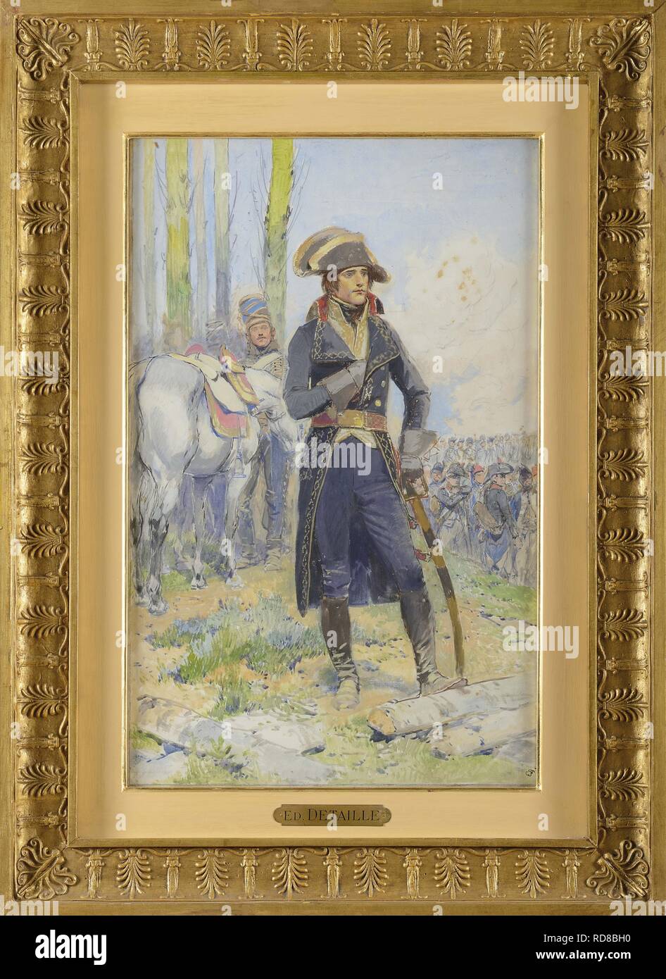 General Bonaparte during the Italian campaign. Museum: PRIVATE COLLECTION. Author: DETAILLE, EDOUARD. Stock Photo