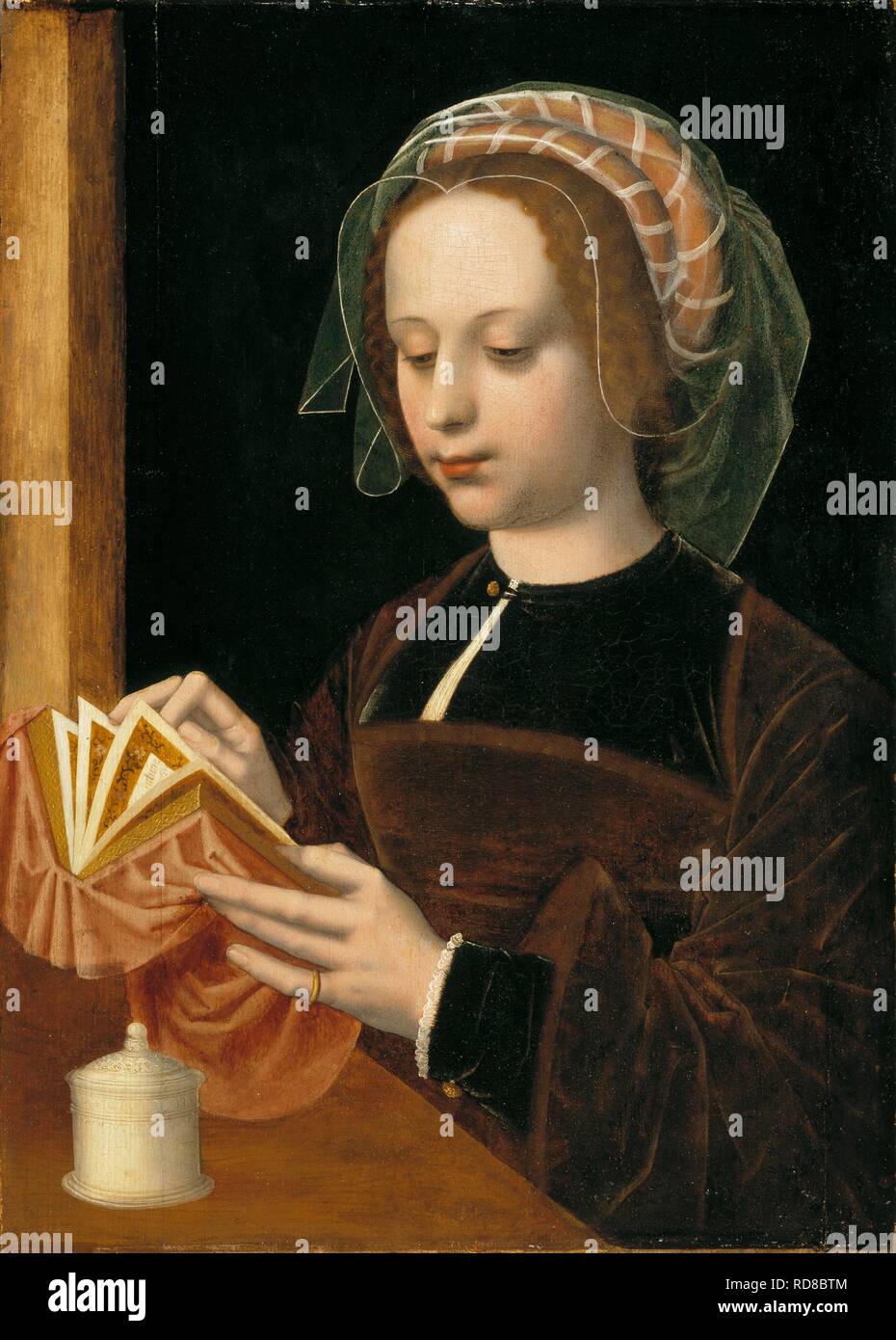 Mary Magdalene Reading. Museum: Nationalmuseum Stockholm. Author: BENSON, AMBROSIUS. Stock Photo