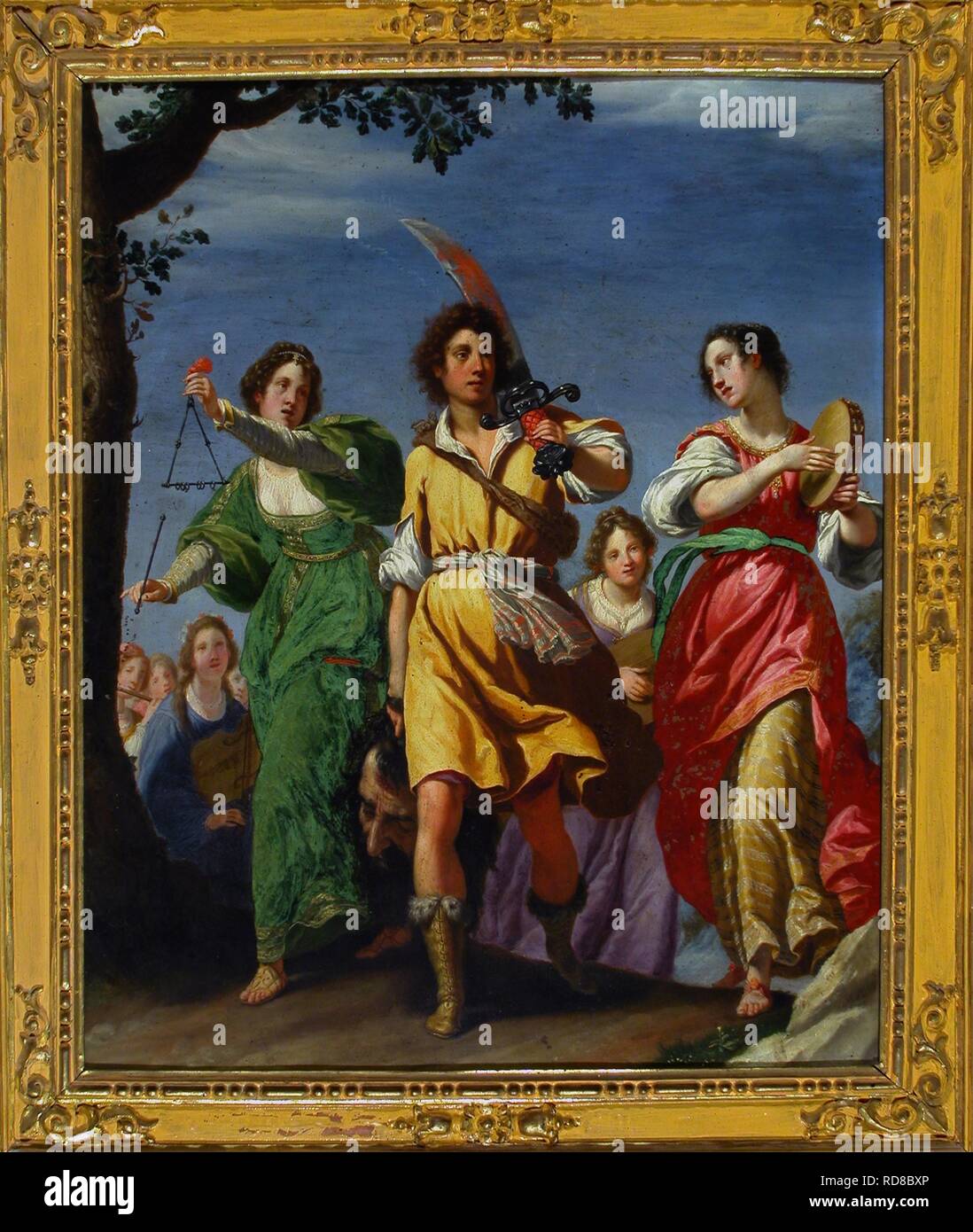 The Triumph of David. Museum: Galleria Corsini, Firenze. Author: ROSSELLI, MATTEO. Stock Photo