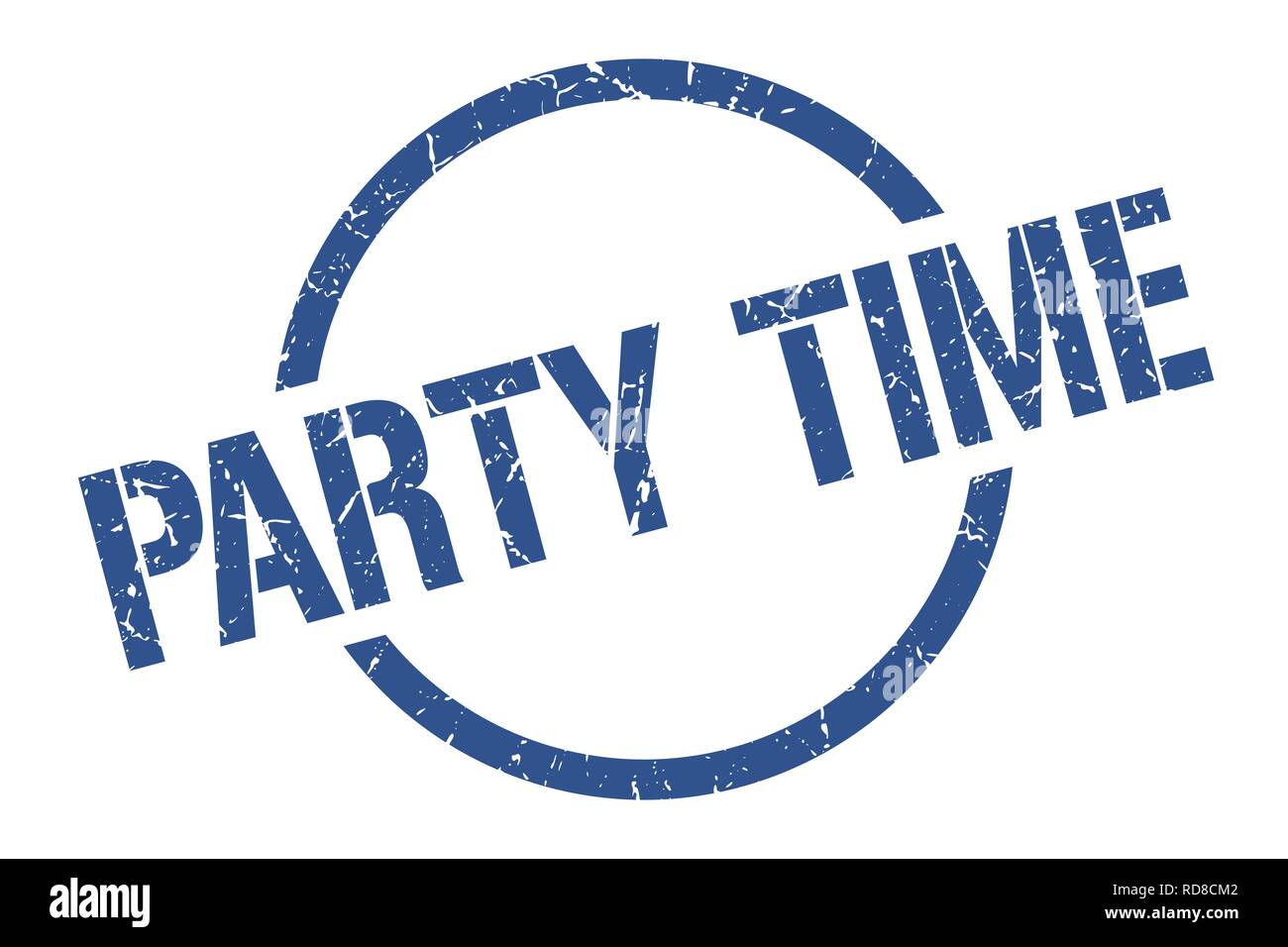 party time blue round stamp Stock Vector Image & Art - Alamy