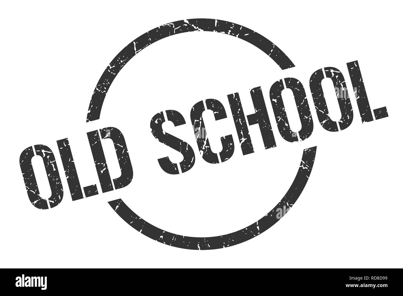 old school black round stamp Stock Vector Image & Art - Alamy