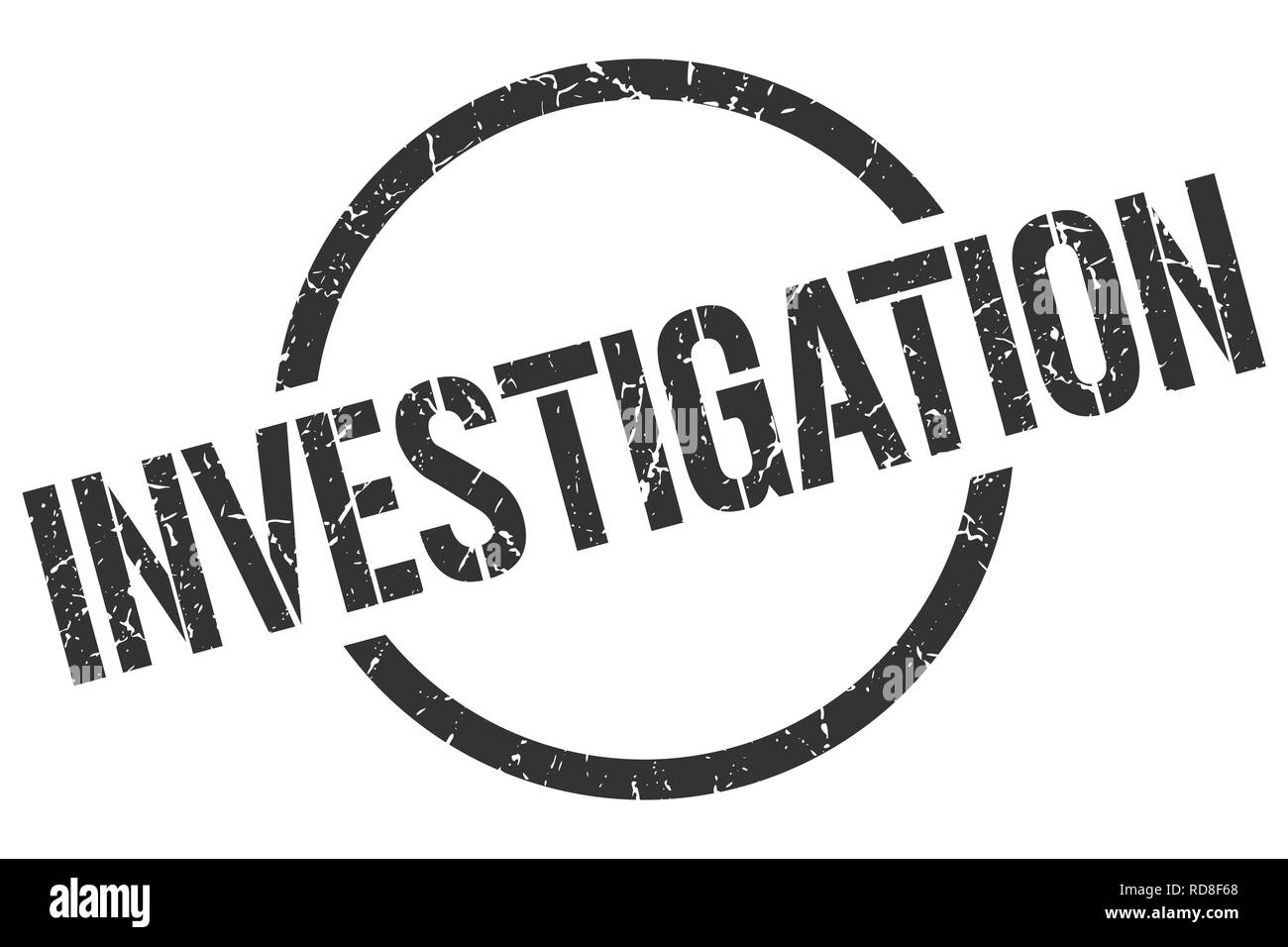 investigation black round stamp Stock Vector Image & Art - Alamy