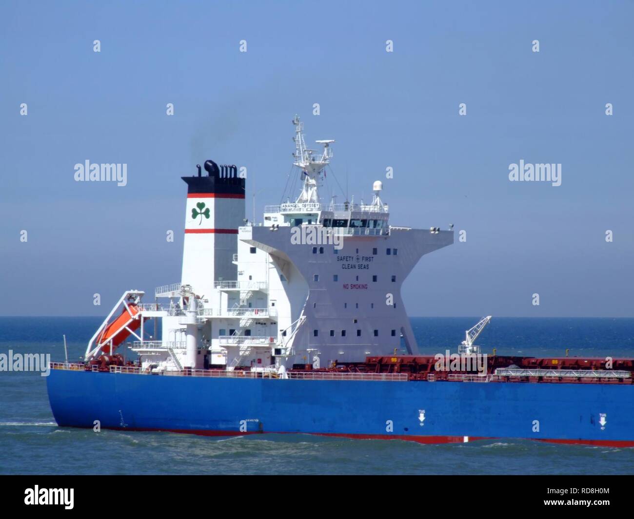 Anangel Odyssey photo4 approaching Port of Rotterdam, Holland 04-Aug-2007. Stock Photo
