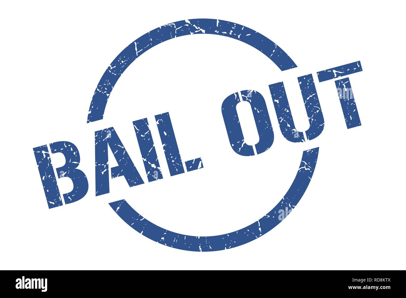bail out blue round stamp Stock Vector Image & Art Alamy