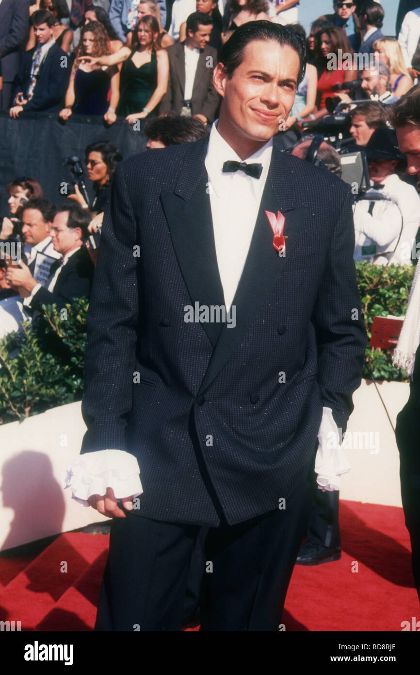 PASADENA, CA - SEPTEMBER 19: Actor Danny Quinn attends the 45th Annual Primetime Emmy Awards on September 19, 1993 at Pasadena Civic Auditorium in Pasadena, California. Photo by Barry King/Alamy Stock Photo Stock Photo