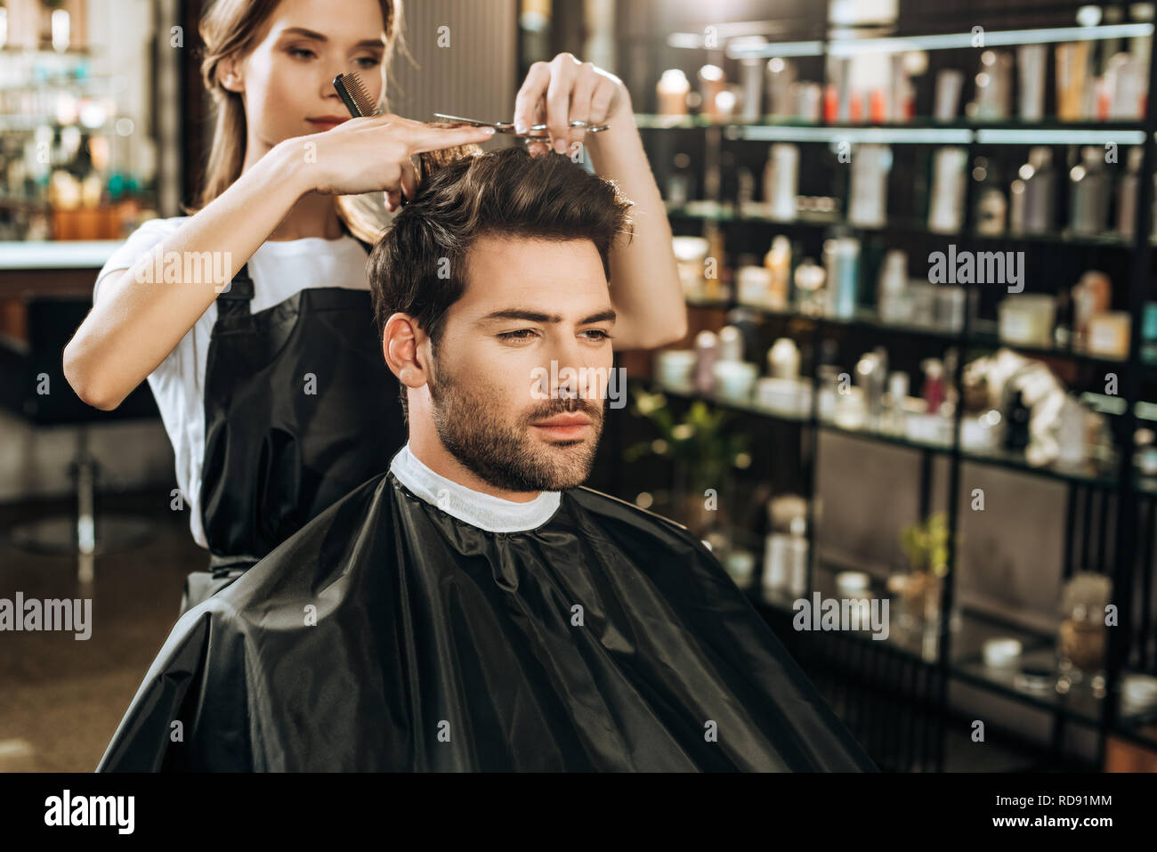 Hair stylist cut discount