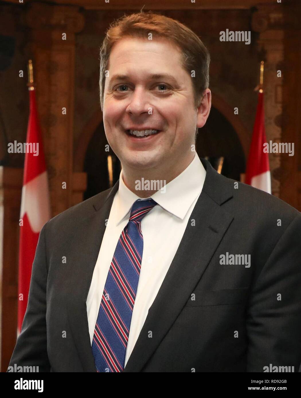 Andrew Scheer portrait style. Stock Photo