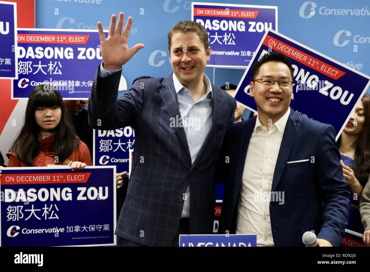 Andrew Scheer with Dasong Zou (38668958962). Stock Photo