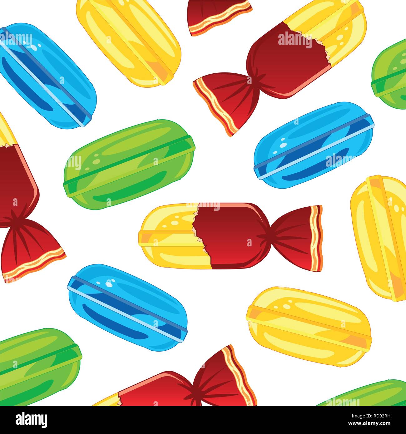 Vector illustration delicacies sweetmeats caramel colour decorative ...