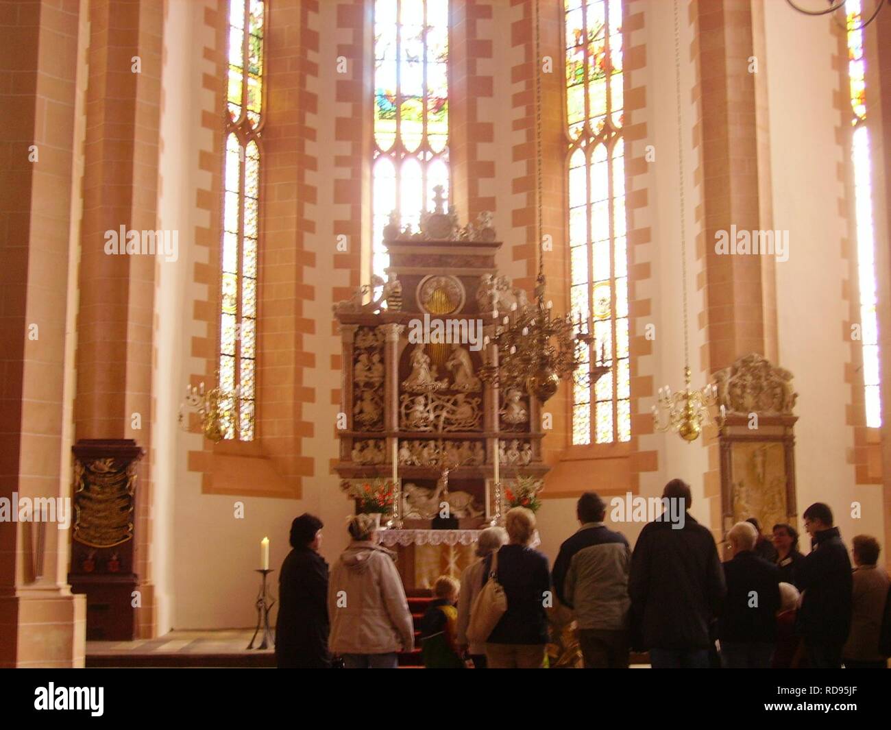 Annaberg-Buchholz St. Annen Innen Chor. Stock Photo