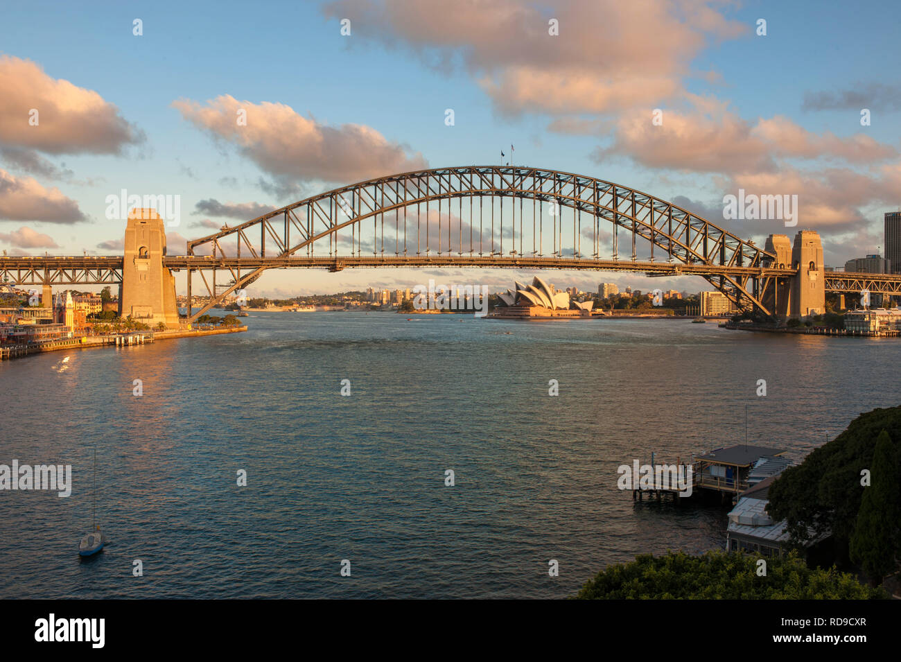 Sydney Harbour Bridge late afternoon, Sydney, Australia Stock Photo