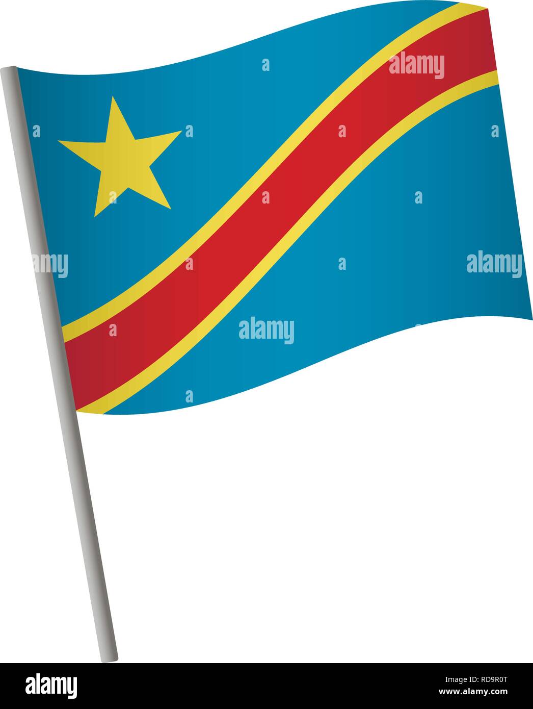Democratic Republic of the Congo flag icon. National flag of Democratic ...
